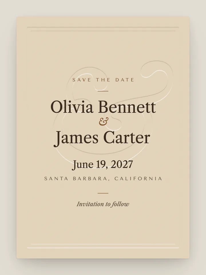 Atelier digital save the date in Kraft