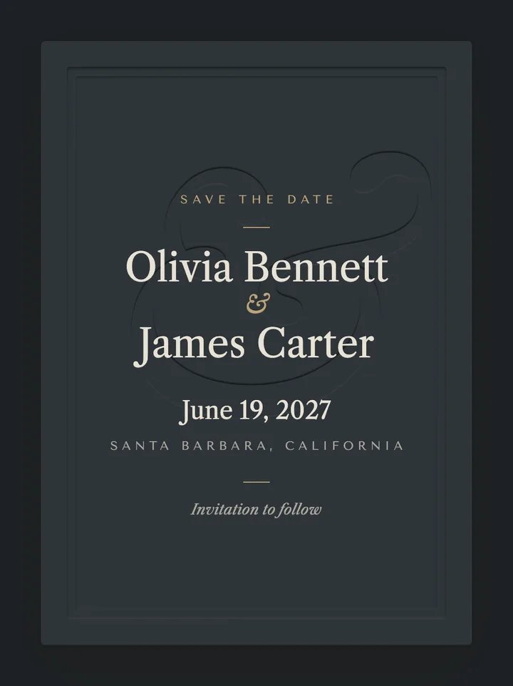 Atelier digital save the date in Slate