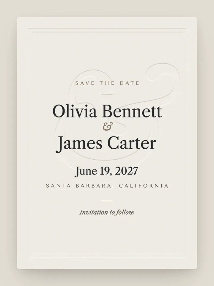 Atelier digital save the date in Cotton