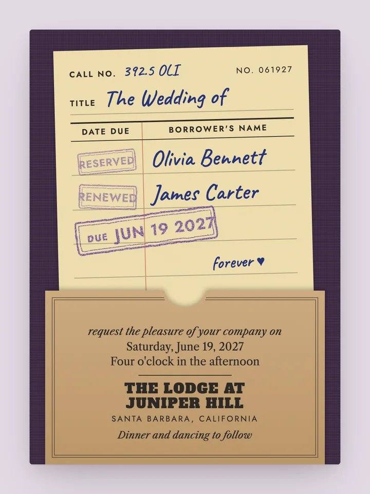 Checked Out digital wedding invitation in Manila