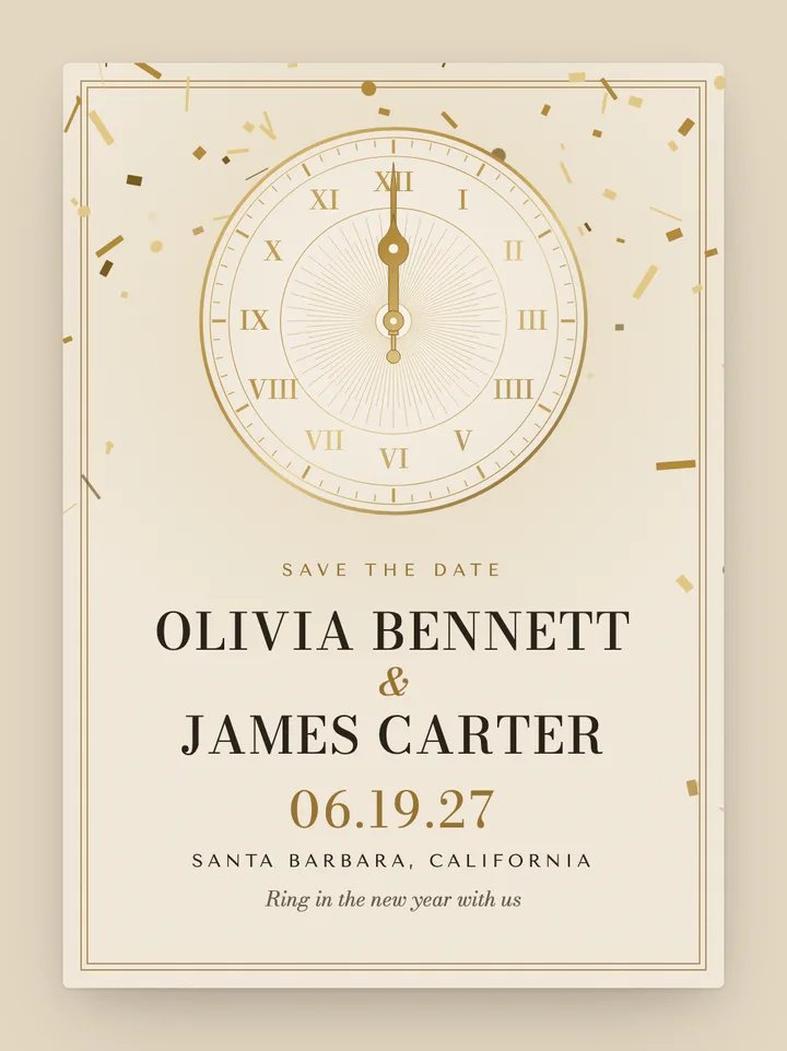 Countdown digital save the date in Champagne