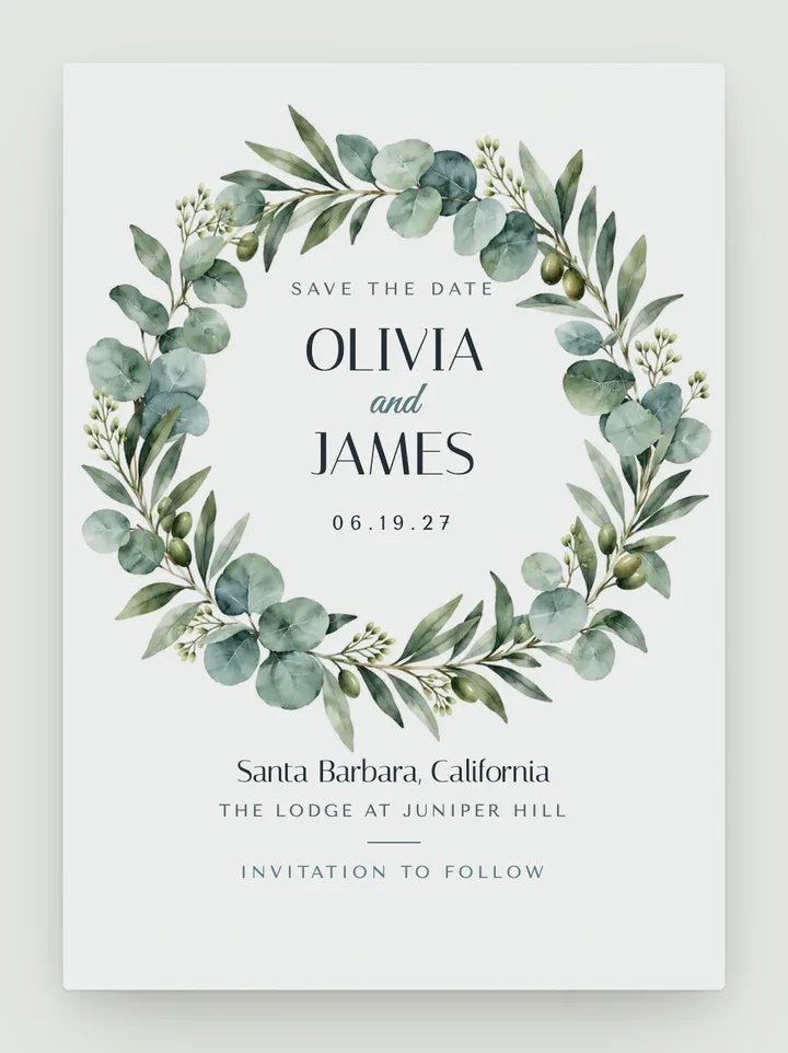 Halo digital save the date in Mist