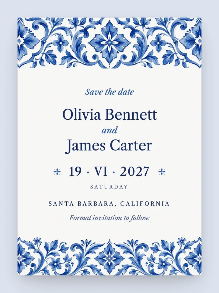 Lisboa digital save the date in Cobalt