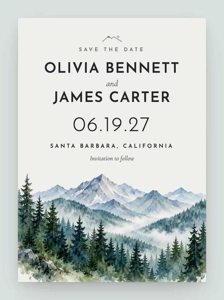 Summit digital save the date in Granite