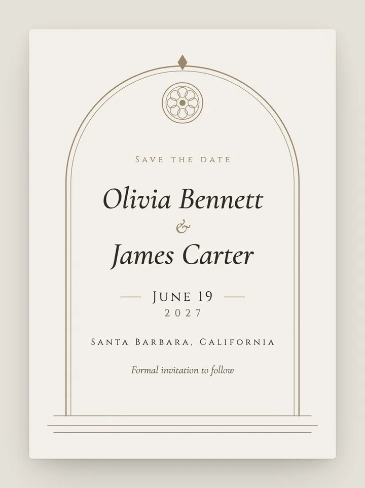 Vespers digital save the date in Stone