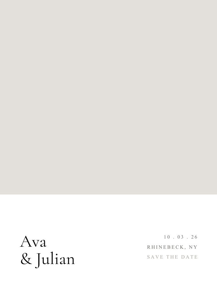Minimalist Photo — minimalist neutral & ivory wedding invitation template, editable in Canva