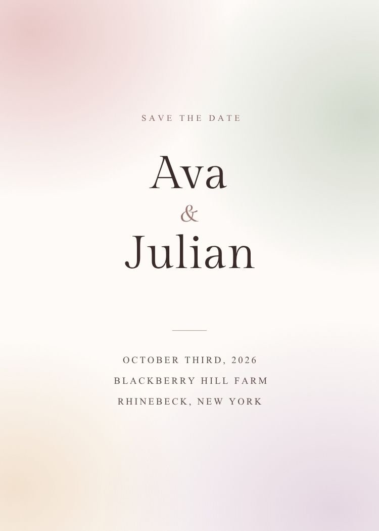 Watercolor — watercolor blush wedding invitation template, editable in Canva