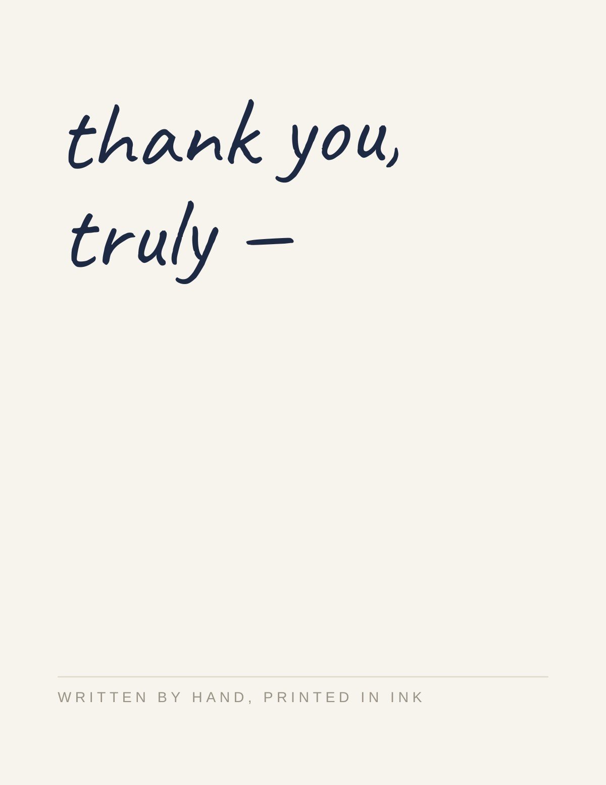 Facsimile — whimsical neutral wedding thank you card template, editable in Canva