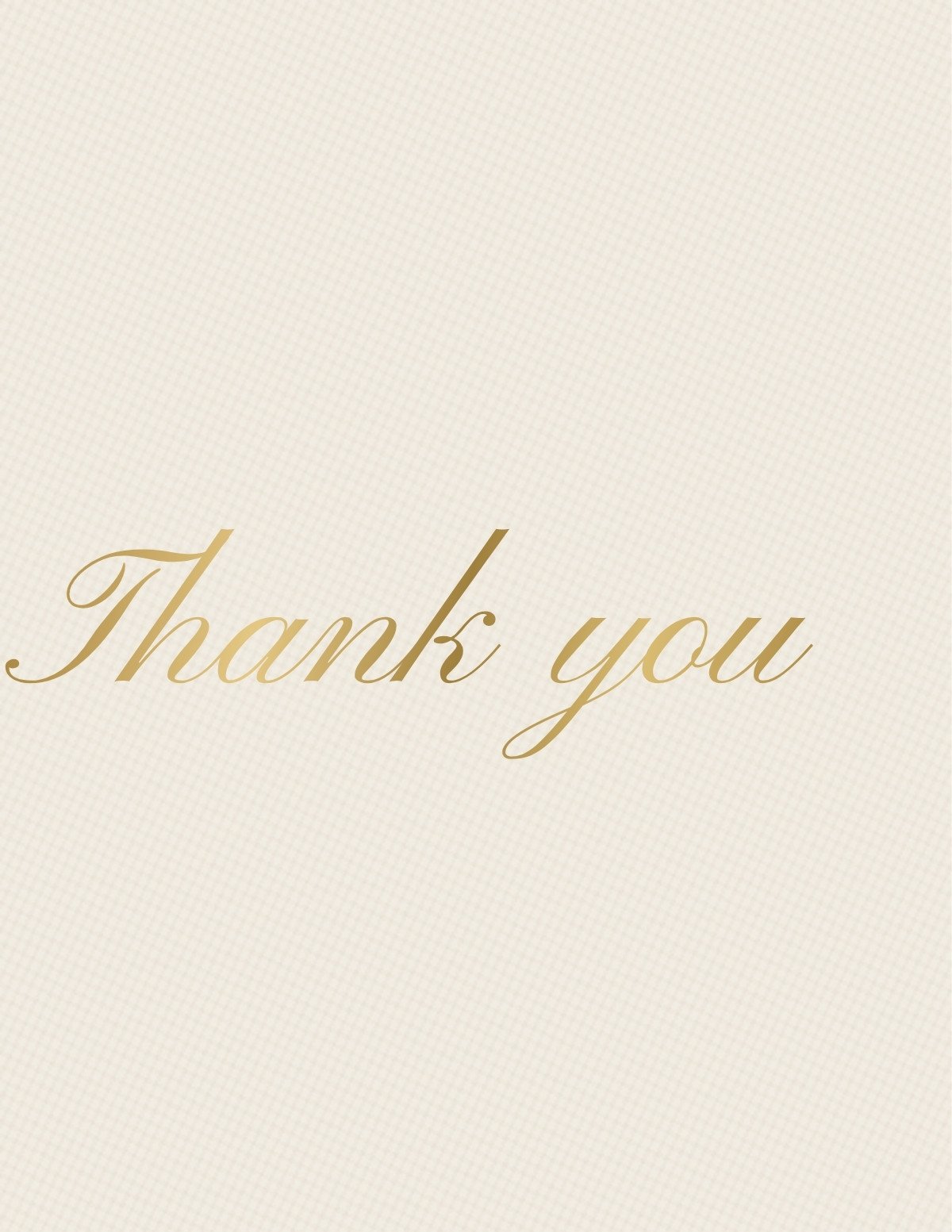 Foil Script — elegant gold wedding thank you card template, editable in Canva