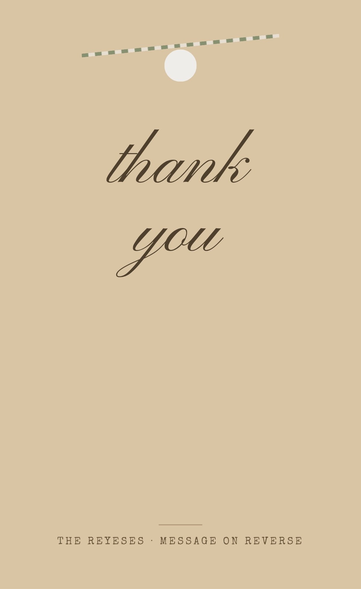 Gift Tag — rustic brown wedding thank you card template, editable in Canva