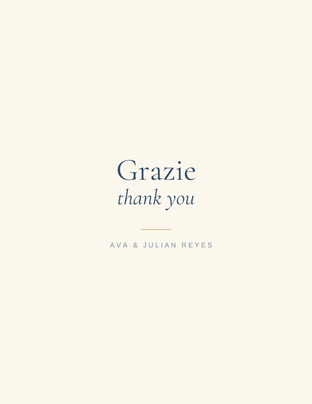 Painted Tile — vintage dusty blue wedding thank you card template, editable in Canva