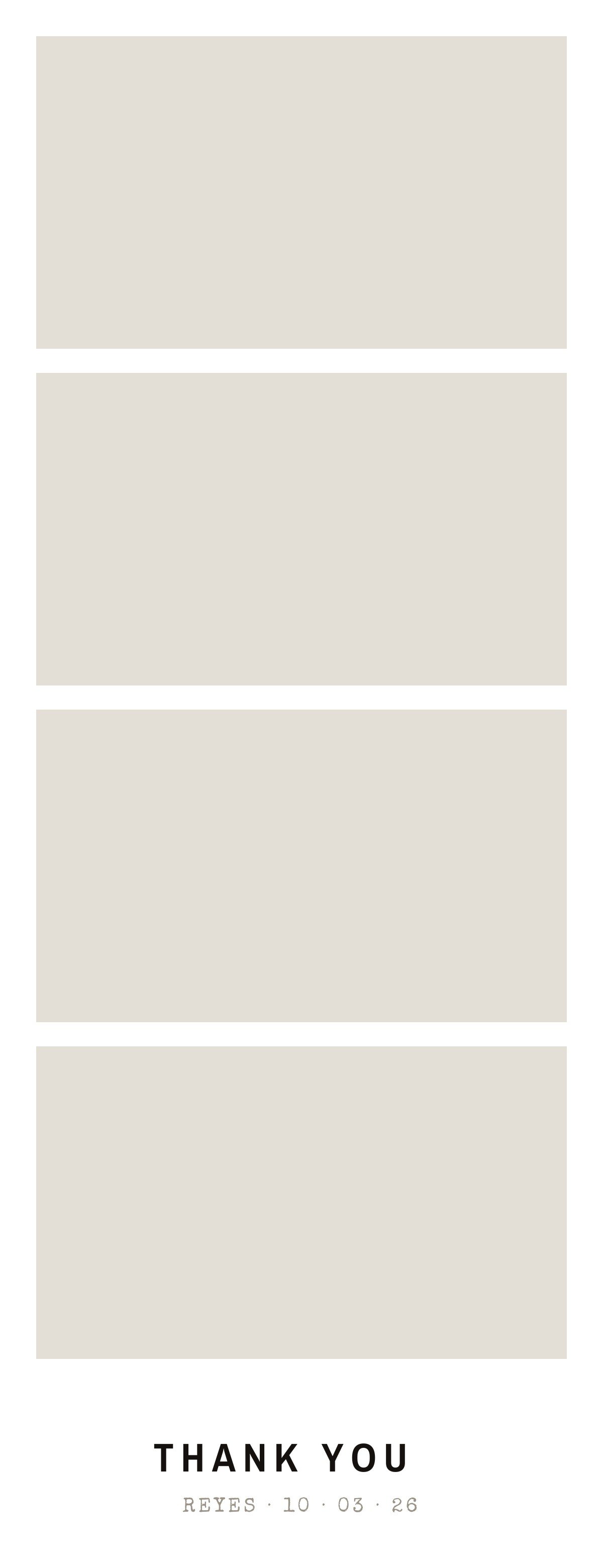 Booth Strip — retro colorful wedding thank you card template, editable in Canva