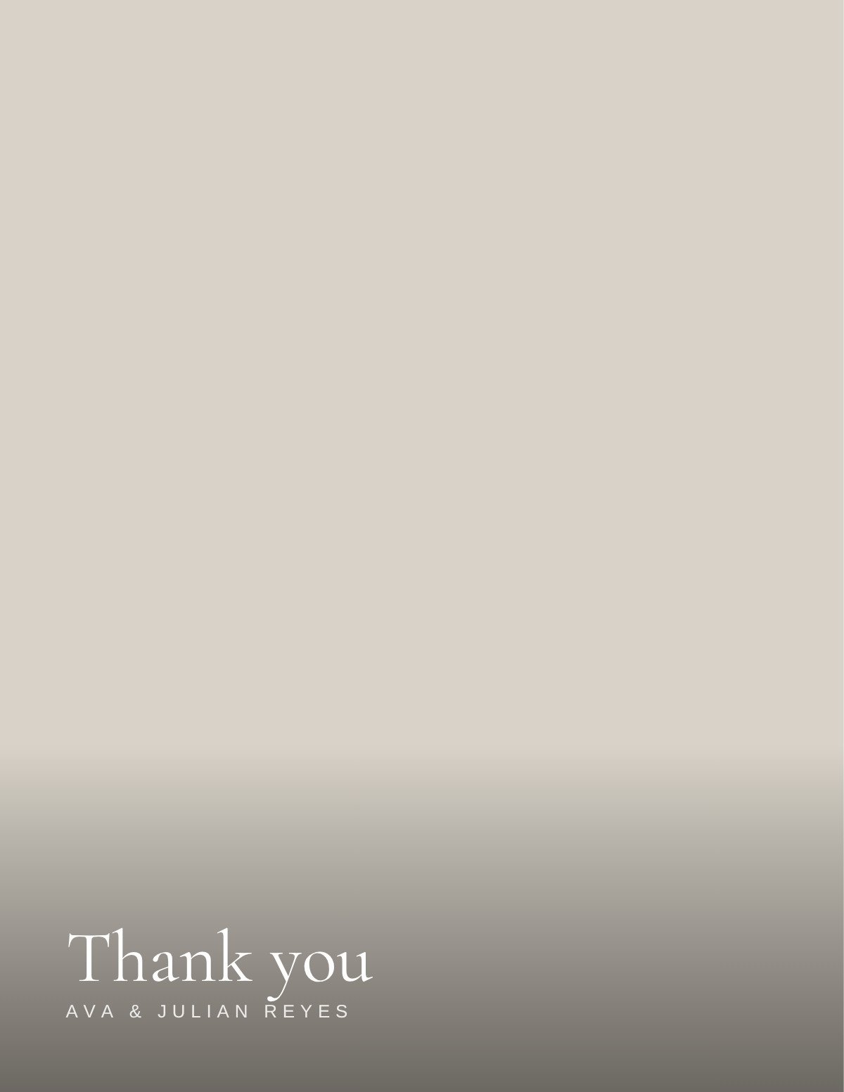 Photo Fold — photo neutral wedding thank you card template, editable in Canva