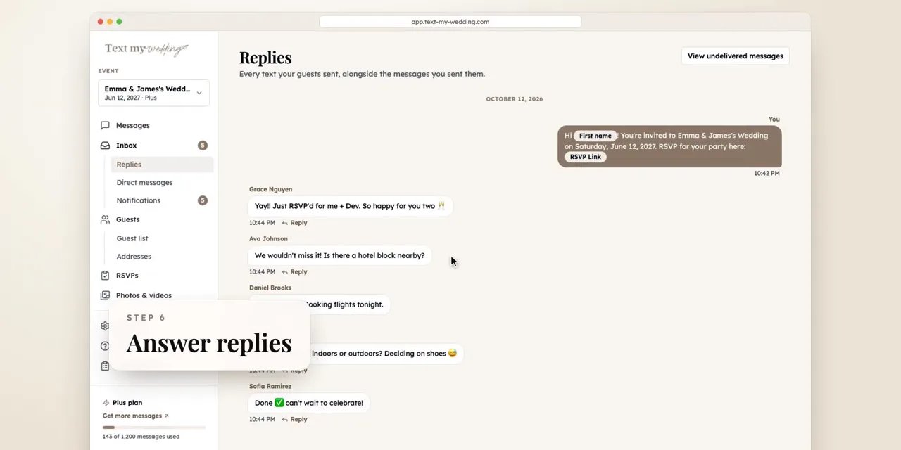 Guest replies collected in one inbox